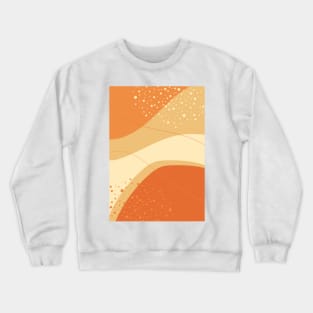 Modern Abstract Organic Shapes in Yellow and Orange Crewneck Sweatshirt